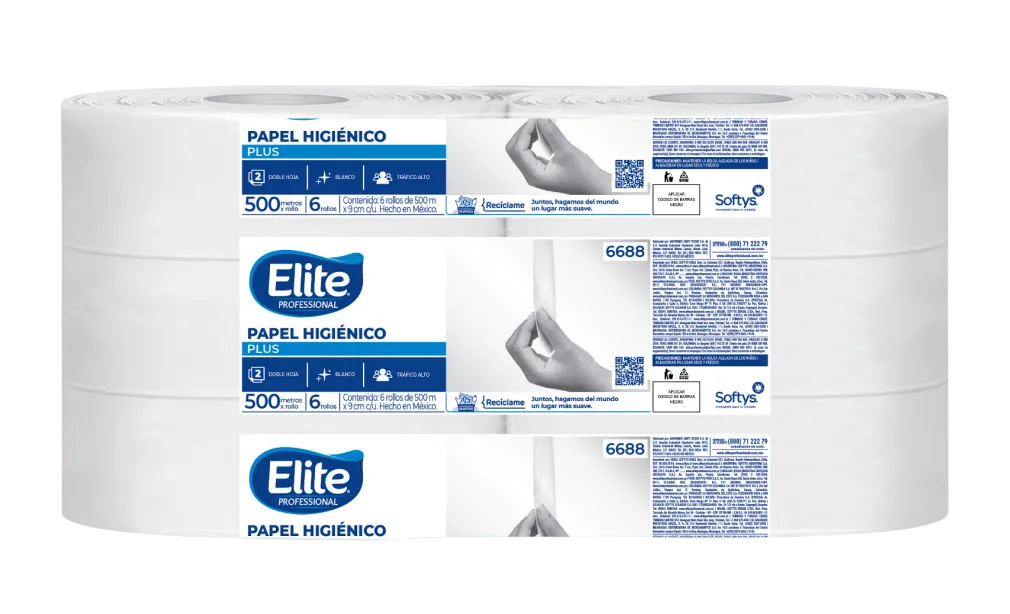 PAPEL HIGIÉNICO  500 MTS 6 ROLLOS- ELITE